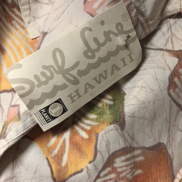 Vintage Style Surf Line Hawaii Long Sleeve Floral Camp Shirt - Picture 7 of 11